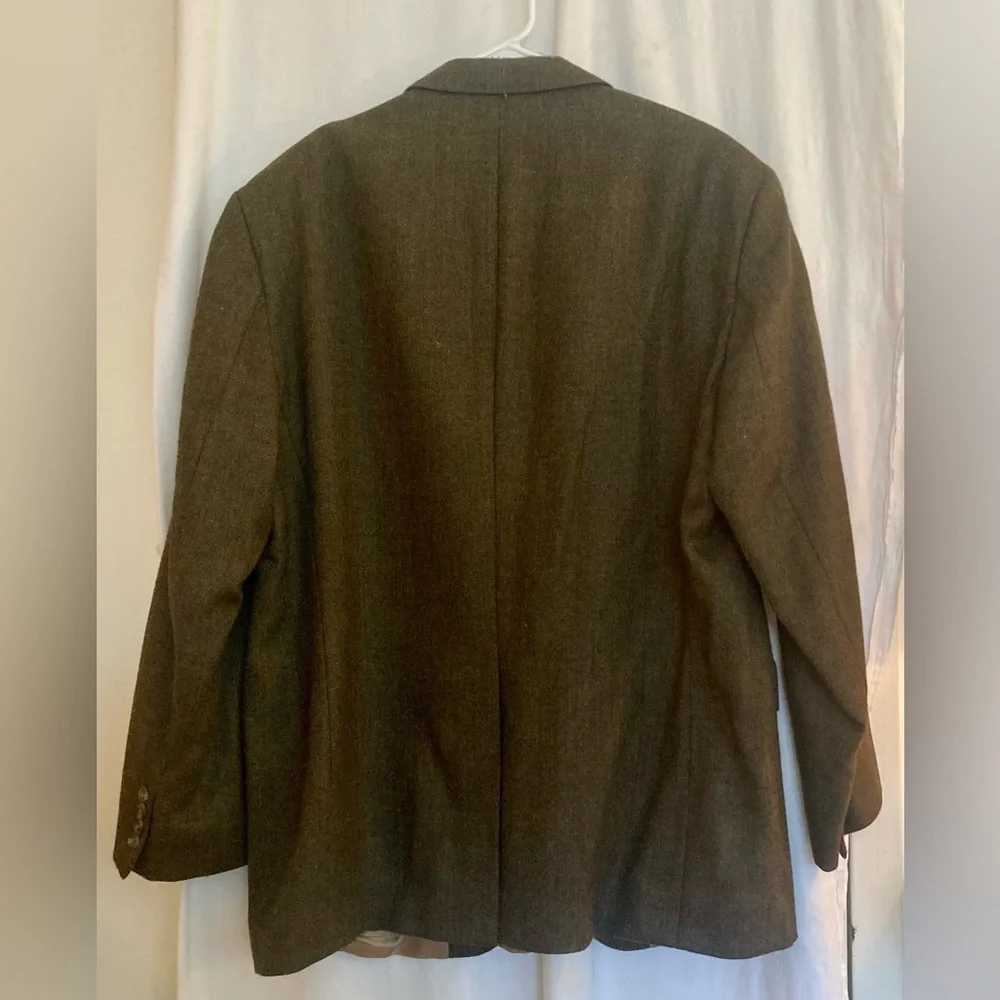 Chaps by Ralph Lauren Brown Blazer Sports Jacket 100% Lambswool Size 46R